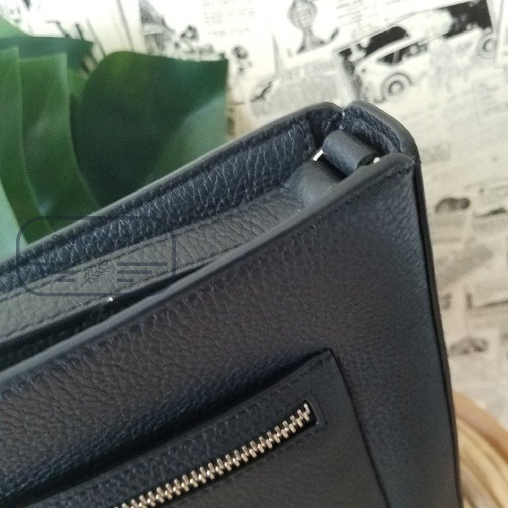 NWT New York Leila Leather Top Zip Crossbody color: black - Picture 12 of 15